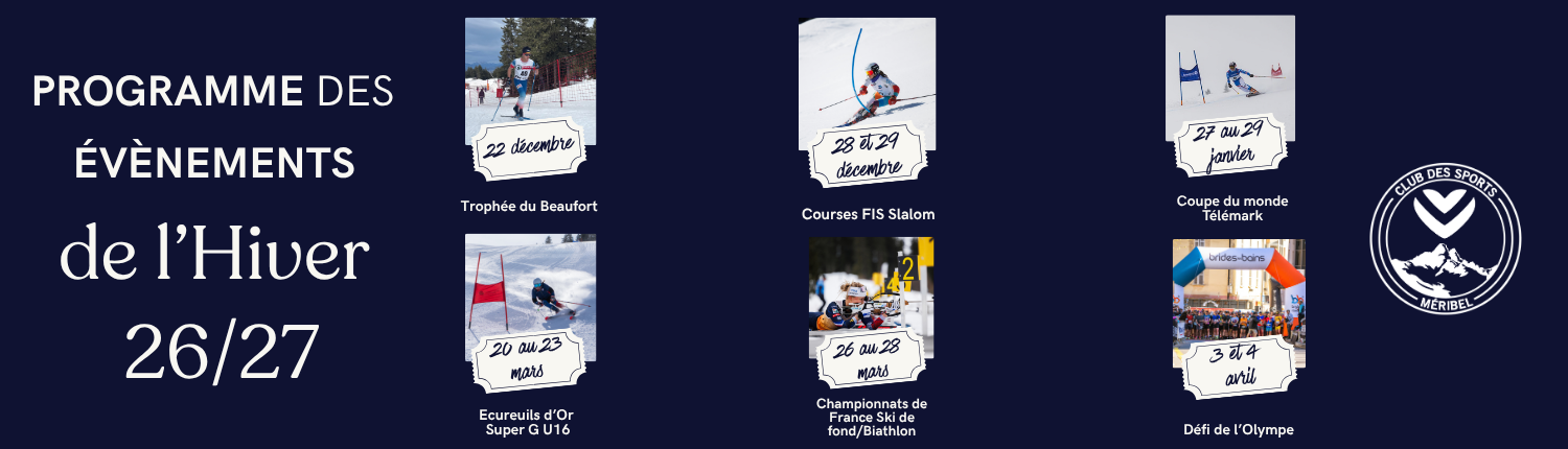 Programme des évènements